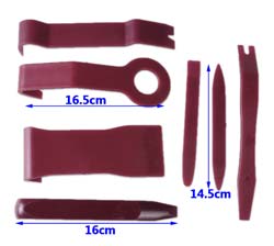  Car trim stripper  Set of 7 pieces RED