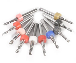 Set of drills 10 pcs. shank 3.175mm diameter 2.1-3.0mm