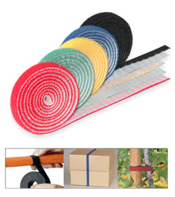  Double-sided Velcro tape  Velcro [16mm x1m] BLACK polymer