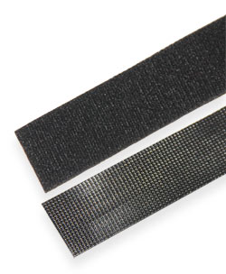  Double-sided Velcro tape  Velcro [25mm x1m] BLACK polymer