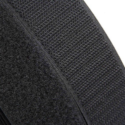 Velcro textile tape Velcro WITHOUT glue [25mm x1m, pair] BLACK