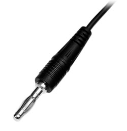 Cable Banana - Banana Black Y202 18AWG 1meter