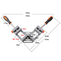 Carpentry aluminum corner vise EXTERNAL corner