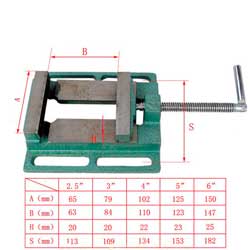 Vise for machine tool cast iron 125 mm (5-inch)