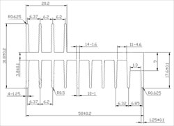 Радіатор алюмінієвий 50*58*31.8MM Module heat sink aluminum black oxide