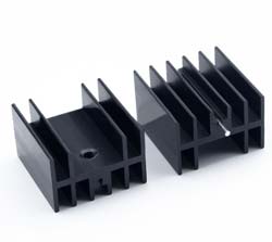 Радіатор алюмінієвий 40*23*16MM TO-220 heat sink w/pin BLACK