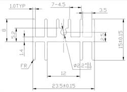 Радіатор алюмінієвий 25*23*16MM TO-220 heat sink w/pin BLACK