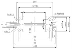 Радиатор алюминиевый 25*34*12MM TO-3P aluminum heat sink