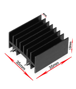 Aluminum radiator 35*35*18MM FET heat sink