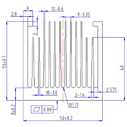 Радіатор алюмінієвий 50*50*100MM aluminum heat sink