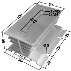 Радиатор 100*60*50*80mm