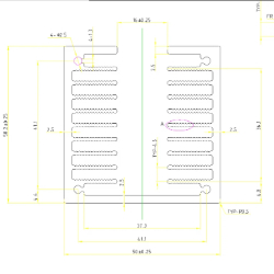 Радиатор алюминиевый 50*50*100MM-type1 aluminum heat sink