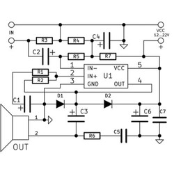 Radio constructor Amplifier 1x 14W for TDA2030 K151