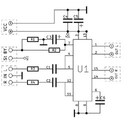 Radio constructor Amplifier 2x 30W on TDA7377 K161.1