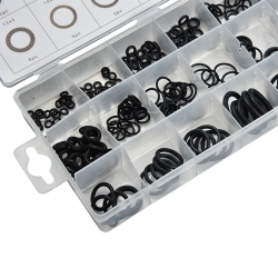 Set  MF-9879B black rubber rings 225 pieces