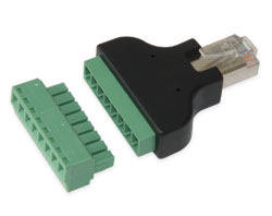 Connector 8P8C [RJ45] with pluggable terminal block