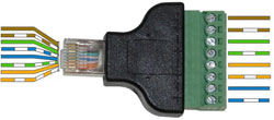 Connector 8P8C [RJ45] with pluggable terminal block