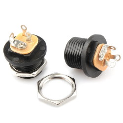 Power socket DC-021 5.5/2.5mm plastic fastener w/nut