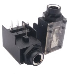 Socket 6.3mm<gtran/> EJ6504 stereo with mute, board mount<gtran/>