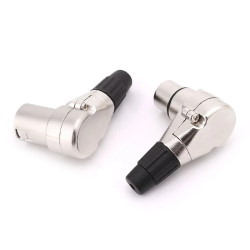 Plug to cable  XLR 3-pin male angled