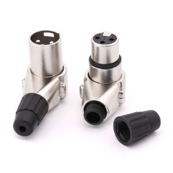 Штекер на кабель XLR 3-pin male угловой