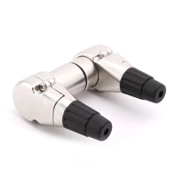 Plug to cable  XLR 3-pin male angled