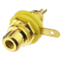 Panel socket HD-0002RCA Gold yellow