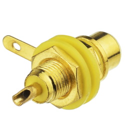 Panel socket HD-0002RCA Gold yellow