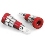 Banana socket 4mm<gtran/> HM-196R red<gtran/>