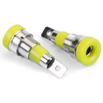 Banana socket 4mm<gtran/> HM-196Y yellow<gtran/>