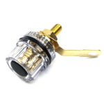 Banana socket 4mm<gtran/> HD-004T transparent black<gtran/>