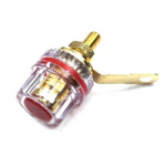 Banana socket 4mm HD-004T transparent red