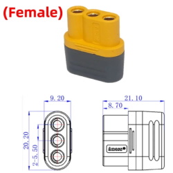 Роз'єм акумуляторний MR60-F.G.Y. Female