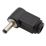 Power plug  3.5/1.3mm l = 9mm angular plastic