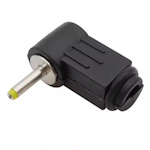 Power plug  2.5/0.7mm l = 10mm angular plastic