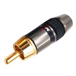 Plug to cable  RCA VT-008B tulip black