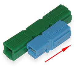 Battery connector PA45A GREEN 10AWG