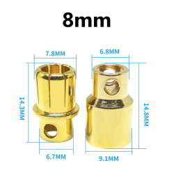 Разъем аккумуляторный 8mm вилка + розетка