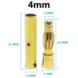 Battery connector 4mm вилка + розетка