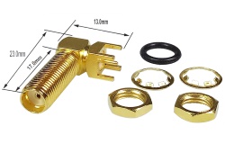 Роз'єм SMA-KWE Female на плату 90 град. L=23mm