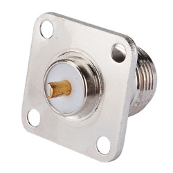 Connector N female on housing flange 25*25mm