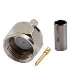 Connector F-nut for RG174 cable for crimping