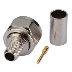 RF connector F-nut for RG58 cable for crimping