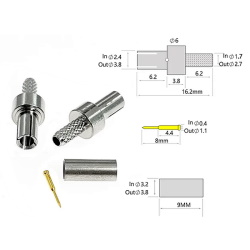 Connector TS9 Male for RG174 cable