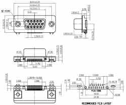 Connector DBHRS 15-F Slim 1.5mm 8/7pin