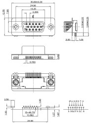 Роз'єм DBHRUS 15-F Ultra-slim 1.0mm 8/7pin