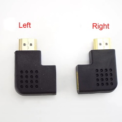 Adapter HDMI-HDMI angled 270°left (male-female)