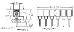 Socket on the board  STS 40P collet