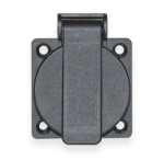  Network socket 16A Black with lid