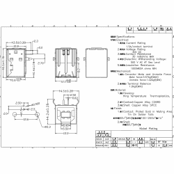 Гніздо USB-B тип B кутове на плату